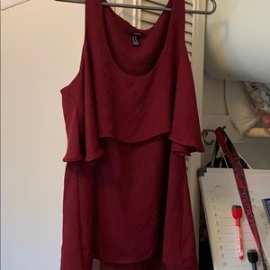 Forever 21 women tank top (M; dark red)